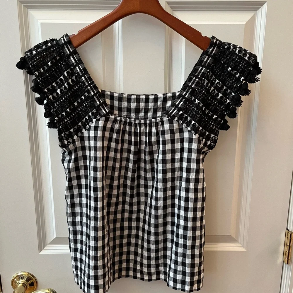 J.Crew gingham check sleeveless top - Picture 3 of 12